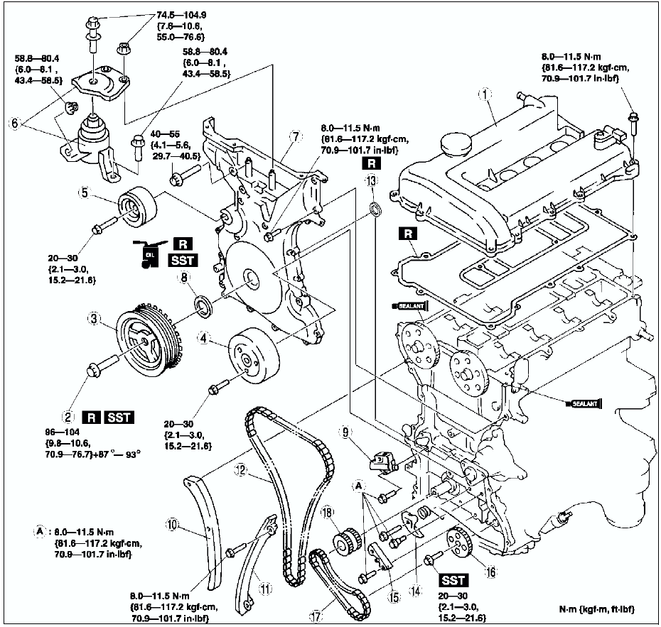 Mazda 6 Service Manual Timing Chain Engine